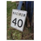 Vintage Metal Road Sign
