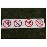 Metal Gas Station No Smoking Sign
