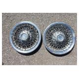 Vintage Spoked Chevrolet Chromr Hubcaps / 15"