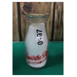 1/2 Pint Kawartha Dairy Silkscreened Bottle
