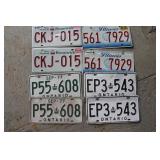 Matching  Vintage Licence Plates