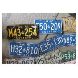 Vintage Licence Plate Collection