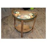 Hand Painted Half Moon Table
