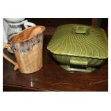 Heated Casserole & Milk Jug / Pottery