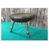 Early Solid Brass Heated Stool