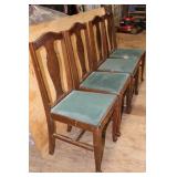 Vintage Oak T-Back Chairs