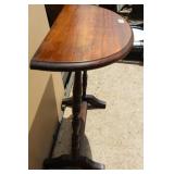 Vintage Walnut Half Moon Table