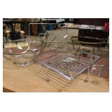 Mid Century Bowls / Stands & Salad Set