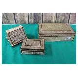 Inlaid Boxes & Cigarette Dispenser