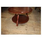 Round MCM Maple Coffee Table / Appx 42"