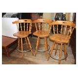 Wooden Bar Stools / 3