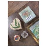 Jewel Boxes & Brass Crumb Brush