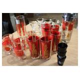 Mid Century Coctail Glass Collection & Mixers