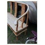 Carved Wooden Bench