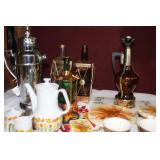 Mid Century Barwares & Tea Pot Set