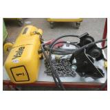 Yale 1 Ton Overhead Hoist  115v & Trolley & Chains