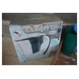 Clear O Water Filtered Jug & Drinking Glasses