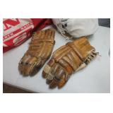 Vintage Leather Hockey Gloves & Equipment