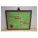 Shell Spring Guarantee Pump Sign/ Double Sided