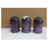 Purple Glass Telephone Insulators