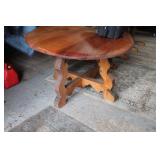 Unique Hewn Scrolled Leg Table