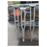 3 Pair Adjustable Metal Crutchs