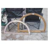 2 Early Wooden Arched Windows