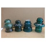 Aqua Green Glass Telephone Insulators