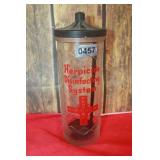 Early Barber Shop Herbicide Jar / Bakelite Base