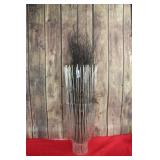 Modern Metal Art Vase & Dry Florals