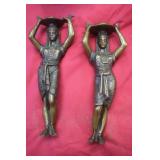 Brass Egyptian Sculptures 10'
