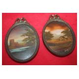 Miniature Italian Oil Landscape Paintings Bary