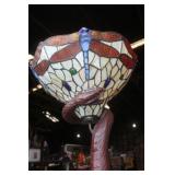 Bronze Snake Stain Glass Standing Lamp