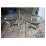 Magnussem Metal & Bevel Glass Table Set