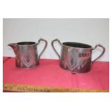 Silver Plated Cream & Sugar