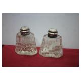 Sterling & Crystal Salt & Pepper Shakers  Vintage