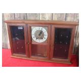 Walnut Wall Clock Cabinet / W Germany