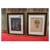 Vintage Gold Framed Etchings