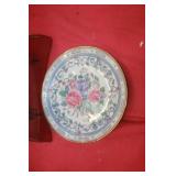 Asian Porcelain Plate & Jade Sculpture