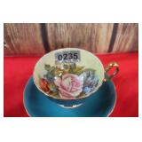 Aynsley  Gold & Floral Tea Cup & Saucer