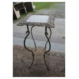 Ornate Cast & Marble Top Table