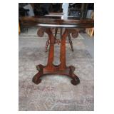 Harp Base Oval Mahogany Pedestal Table