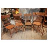 Old Press Back Chairs