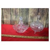 Pinwheel Crystal Candy Basket & Covered Bowl