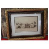 Gold Framed Lee Abbey Etching