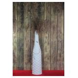 Homesense Lg White Pottery Vase & Florals