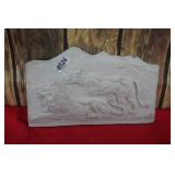 Concrete Lion Sculpture Wall Plaque