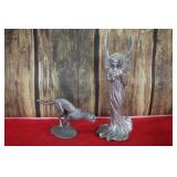 Pewter Leopard & Angel Candleholder