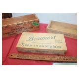 Wooden Stenciled Cheese Boxes
