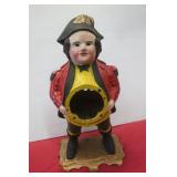 19thc Cast Iron Blinking Eye Mantle Clock Case
